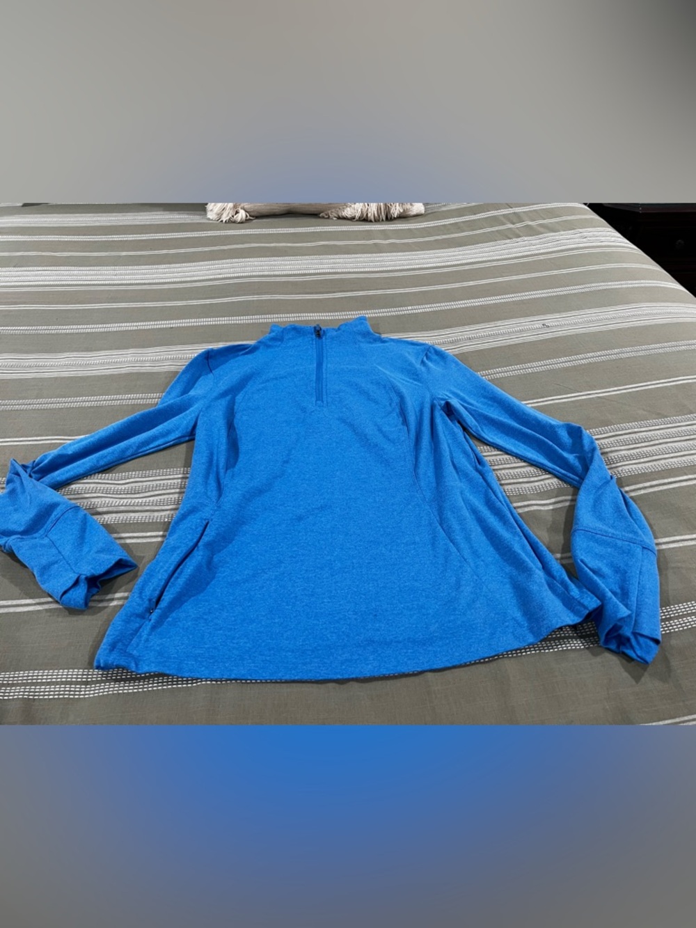 Danskin Bright Blue Quarter-Zip Pullover